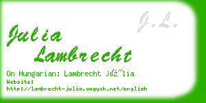 julia lambrecht business card